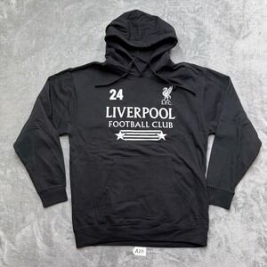Liverpool F.C. Black  Hoodie Pullover Size Large L.F.C. Premier League New